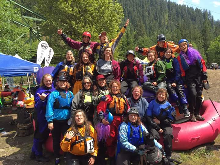 women's paddle team racers